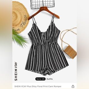 SHEIN Plus/Curve Romper with Pockets 4XL